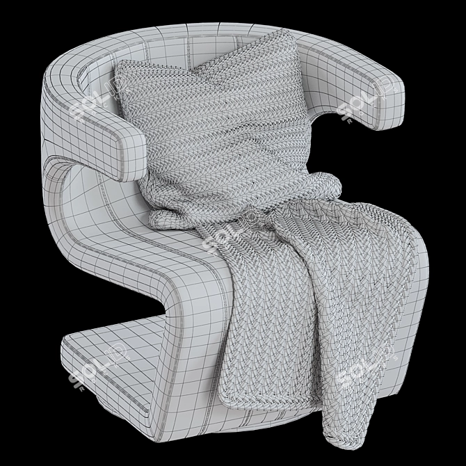 Cozy Gamma Dean Armchair 3D model image 3