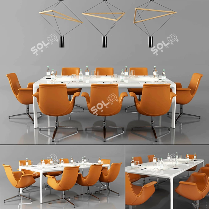 Sovet Slim Meeting Table Set 3D model image 1