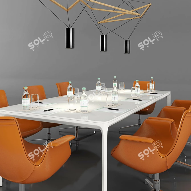 Sovet Slim Meeting Table Set 3D model image 2