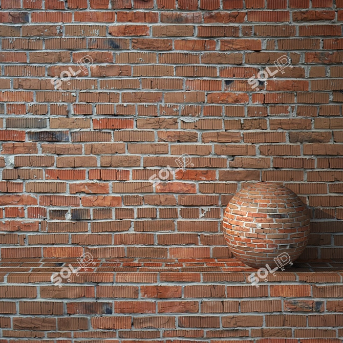 Seamless Brick Texture 3D model image 1