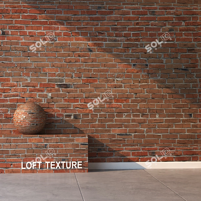 Seamless Brick Texture 3D model image 2