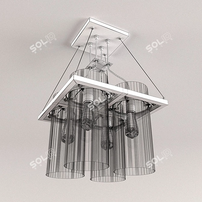 Piatto Glass Pendant Lamp 3D model image 2