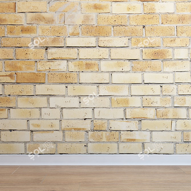 Seamless Brickwork in Ultra HD 3D model image 1