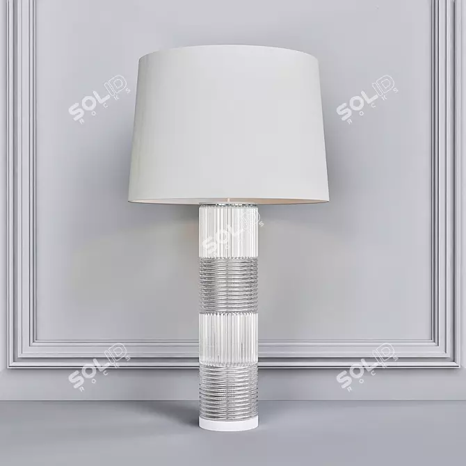 Elegant Baker Bangle Glass Table Lamp 3D model image 1