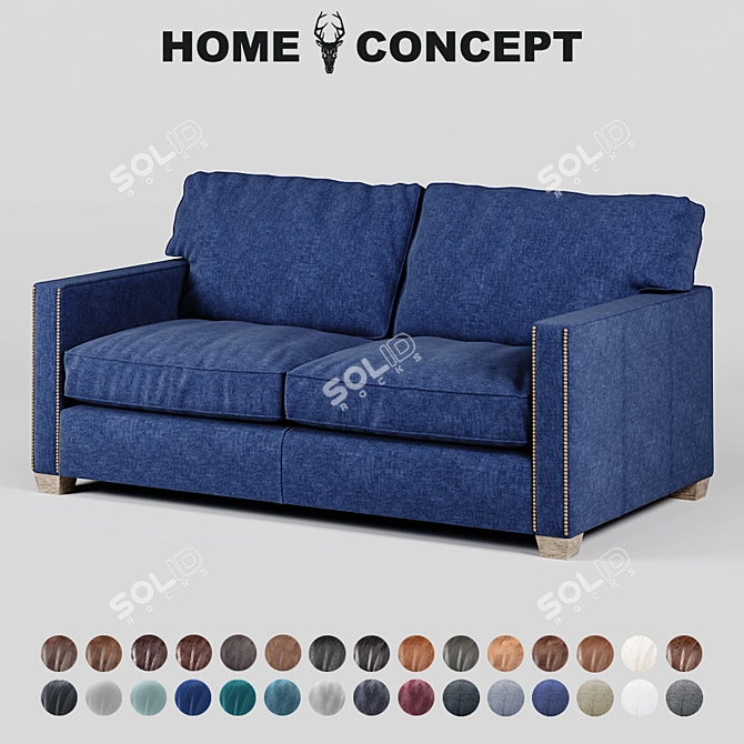 Viscount William 2 Seater Sofa: Timeless Elegance 3D model image 1