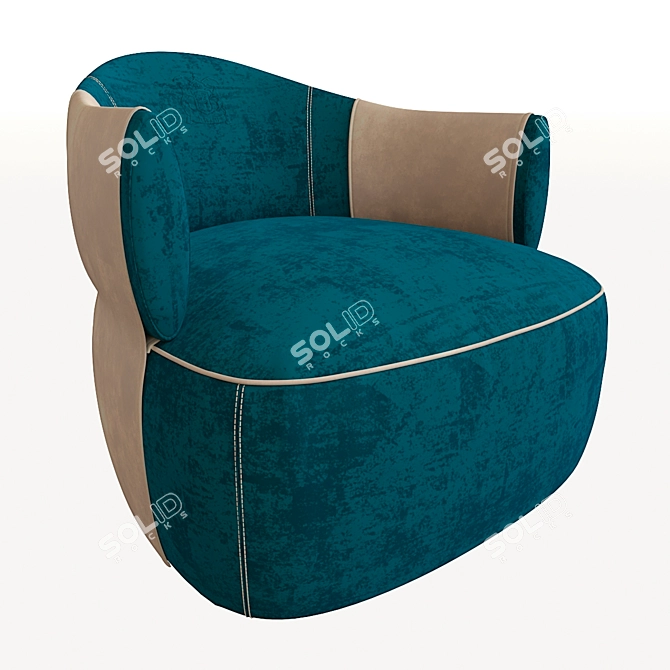 Elegant Larzia Armchair 3D model image 1