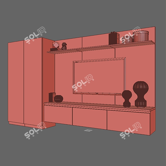 Sleek TV Stand: Modern Design, Easy Setup 3D model image 3