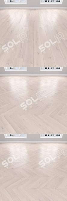 Versatile Oak Parquet: Herringbone, Linear & Chevron 3D model image 2