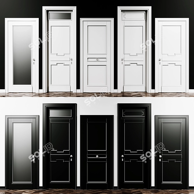 Title: Elegant Richelieu Door by Masterskaya Accent 3D model image 1