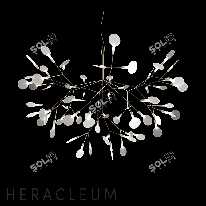 Elegant Heracleum II Chandelier 3D model image 1