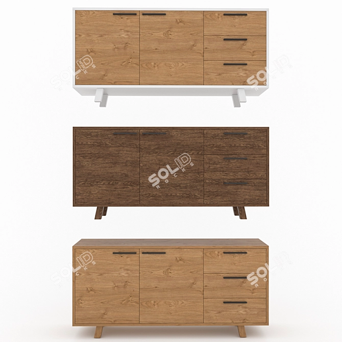 Stylish Blanga Chest of Drawers 3D model image 2