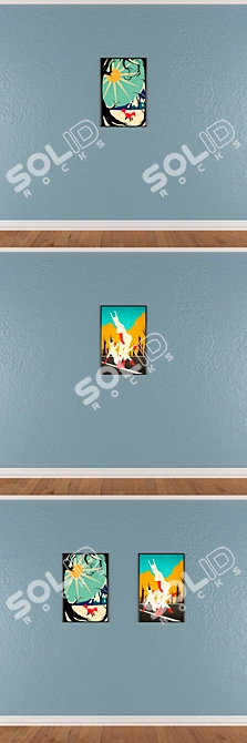 Diverse Wall Art Set 3D model image 3