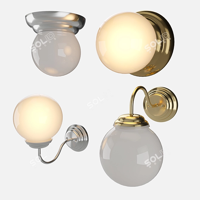 Modern Bathroom Lighting: Lillholmen Ikea 3D model image 1