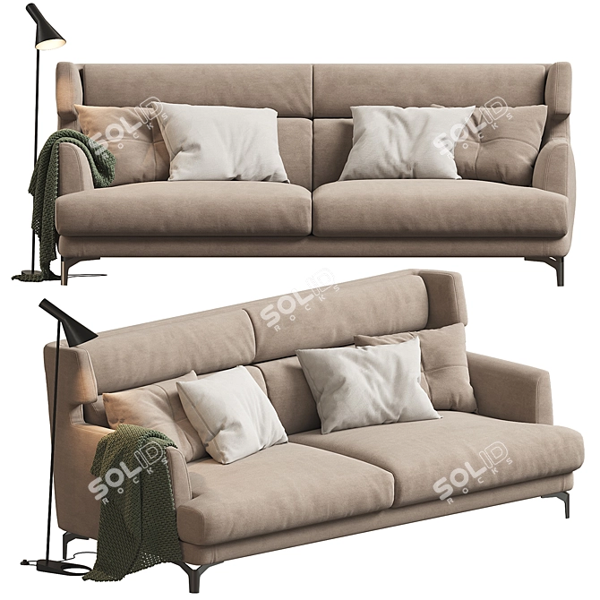 CTS Salotti Well: Luxurious Comfort in Compact Design 3D model image 1