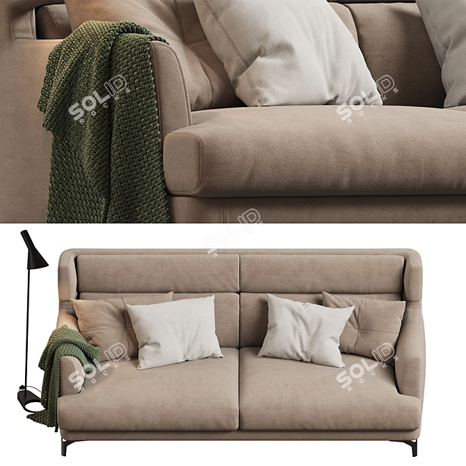CTS Salotti Well: Luxurious Comfort in Compact Design 3D model image 2
