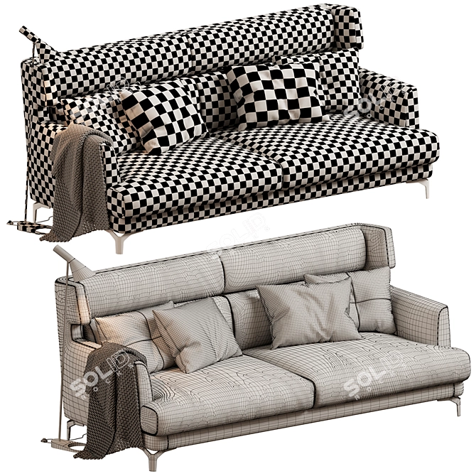 CTS Salotti Well: Luxurious Comfort in Compact Design 3D model image 3