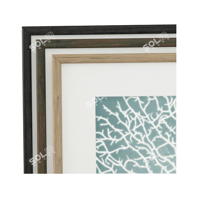 Marine Decor Frames Set 3D model image 2