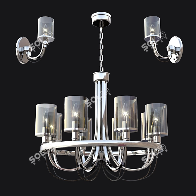 Chandelier Arte Lamp Ombra - Elegant Illumination for Your Space

Ombra Chandelier: Elegantly Illuminate Any Space 3D model image 1