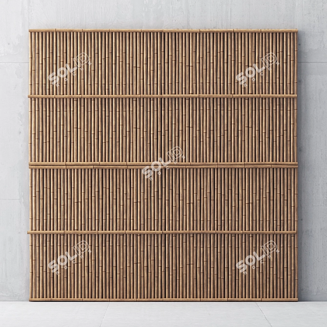 Natural Bamboo Panel 3D model image 1