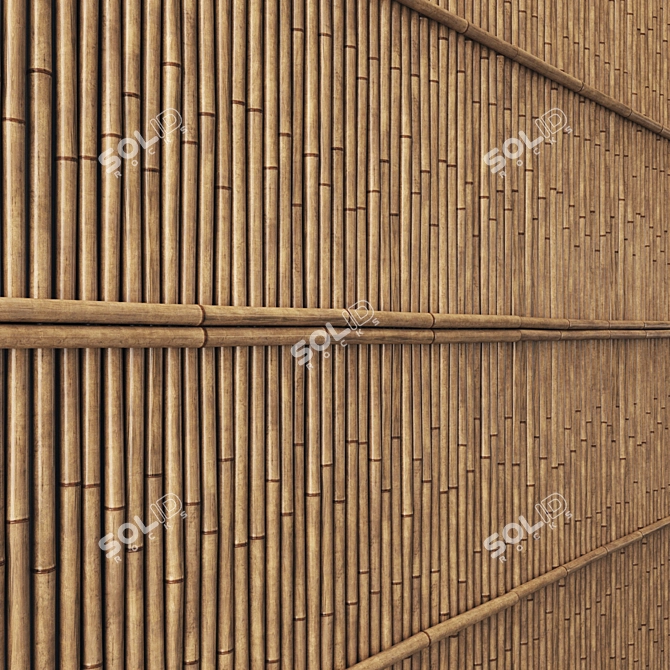 Natural Bamboo Panel 3D model image 2