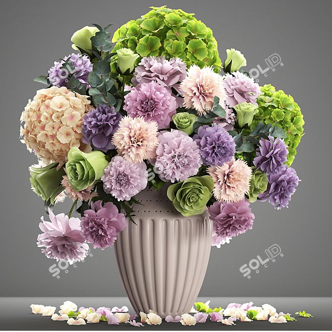 Spring Blooms Bouquet 3D model image 4