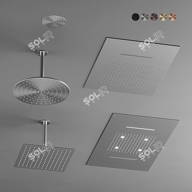 CEA Sleek Shower Heads 3D model image 1