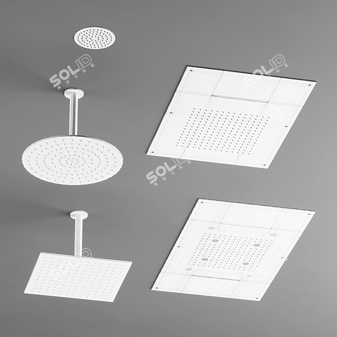 CEA Sleek Shower Heads 3D model image 3