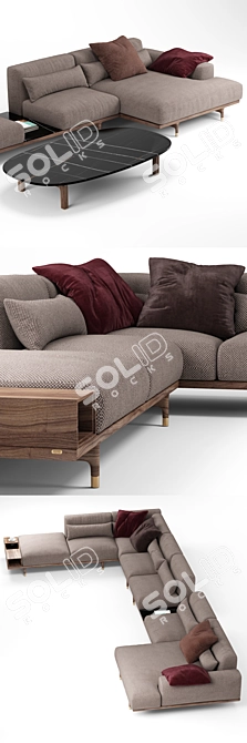 Elegant Argo Sofa - Porada 3D model image 2