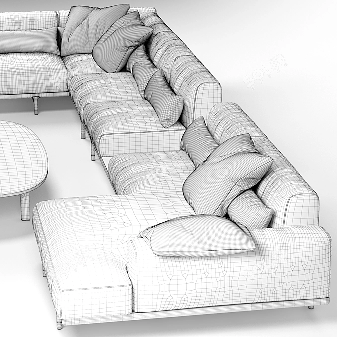 Elegant Argo Sofa - Porada 3D model image 3