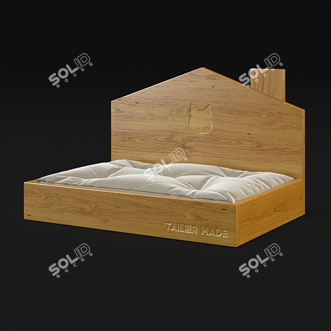 Cozy Country Cot for Cats and Dogs 3D model image 1