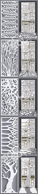 Elegant Decorative Partitions 3D model image 2