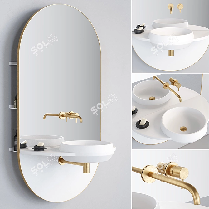 MUT Design's ARCO Washbasin: Modern Livingtec® Bathroom Fixture 3D model image 1
