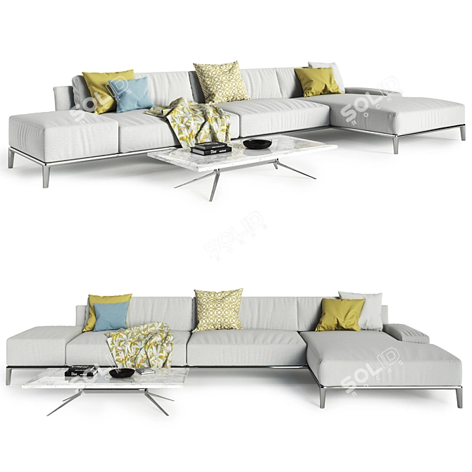 Park Sofa: Elegant Comfort by Poliform 3D model image 1