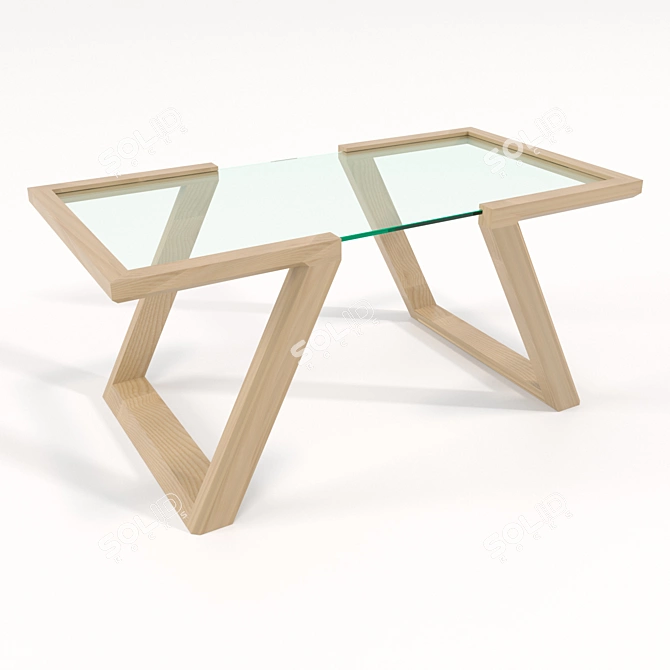 Sleek Birch Coffee Table 3D model image 1