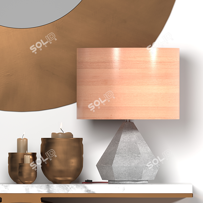 Modern Livingroom Decor Set 3D model image 1