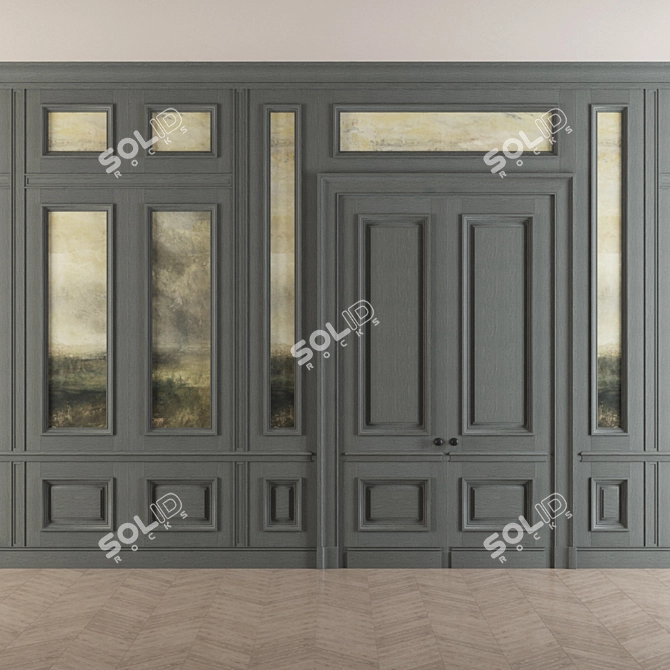 Versatile Wall Paneling for Modern Interiors 3D model image 1