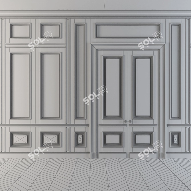 Versatile Wall Paneling for Modern Interiors 3D model image 3