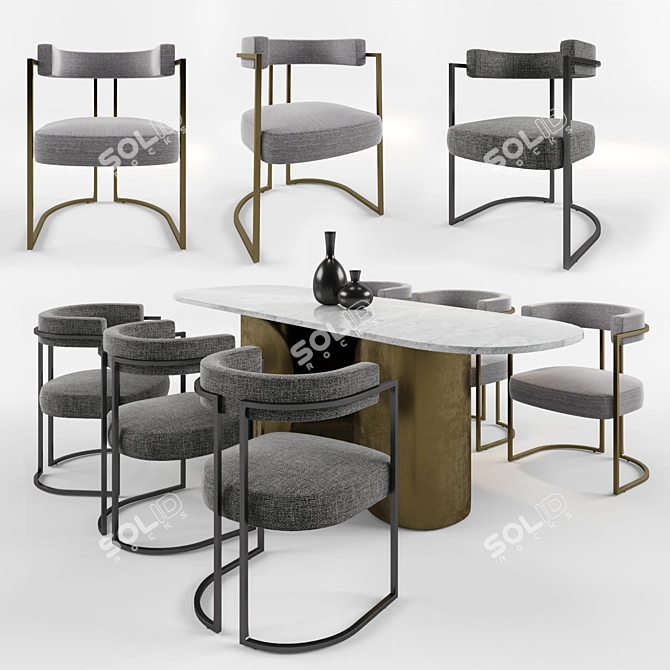 Julius 19" Dining Chair 3D model image 2