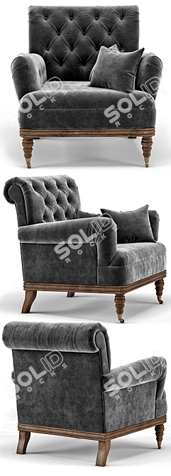 Bogart Accent Chair: Stylish and Comfortable 3D model image 2