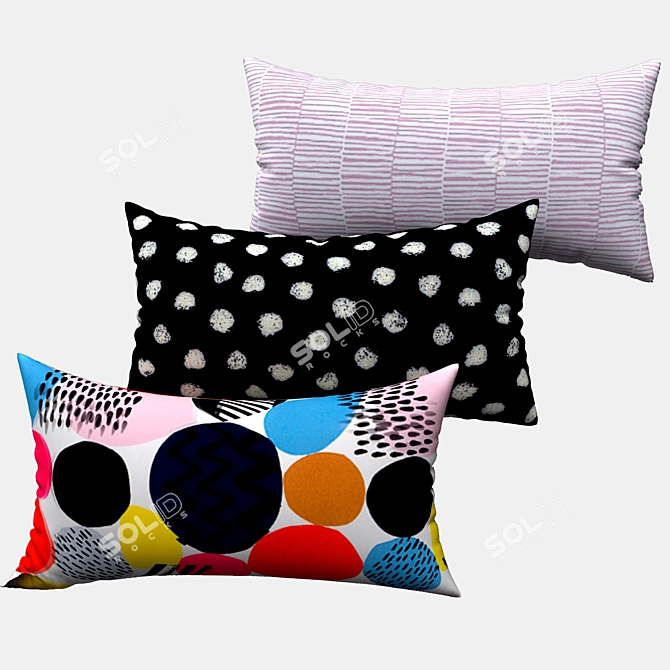 Comfortably Plush IKEA Pillows 3D model image 1