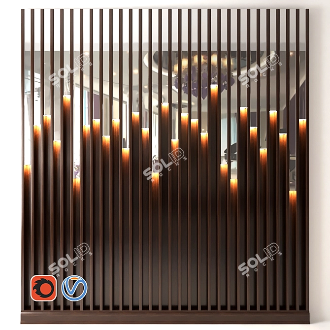 Modern Geometric Wall Decor 3D model image 1