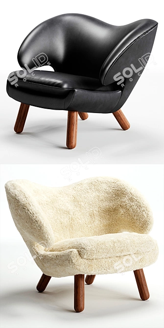 Modern Pelican Chair: Finn Juhl 3D model image 2