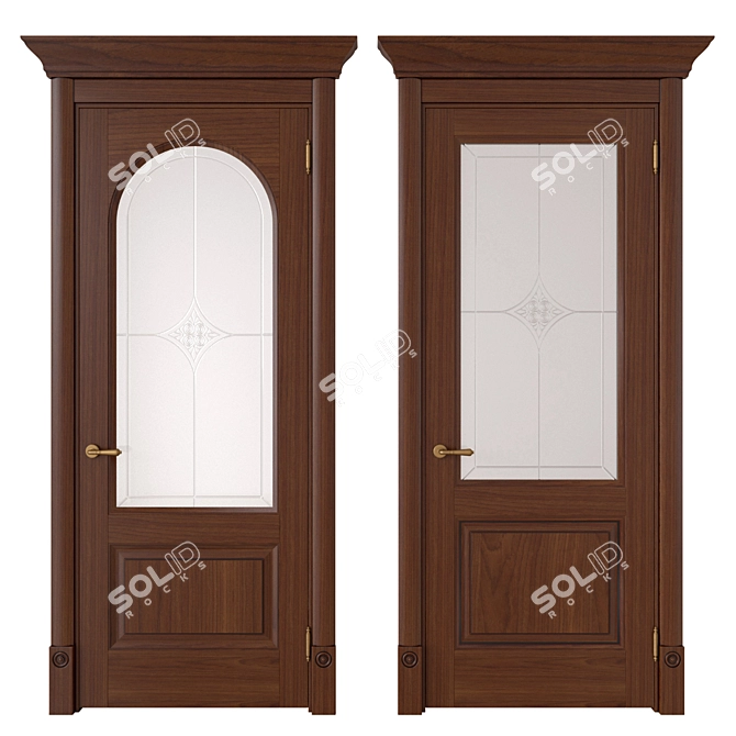 Decanto Collection: Elegant Enamel Wood Doors 3D model image 1