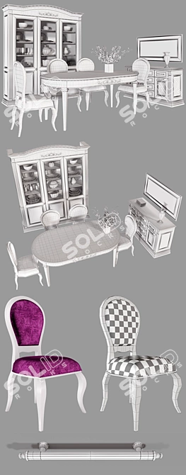 Elegant Dining: Virs Bristol 3D model image 3