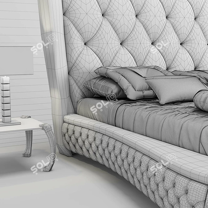 Luxury Italian DayDream Jennifer Bed 3D model image 3