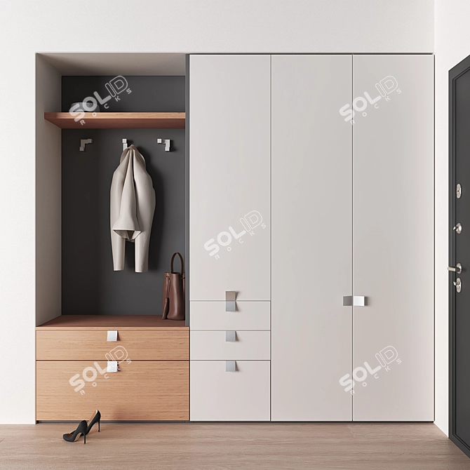 Title: Customizable MR.Doors Hallway Set 3D model image 1