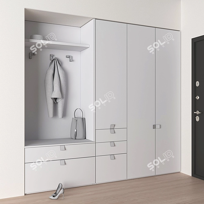 Title: Customizable MR.Doors Hallway Set 3D model image 3