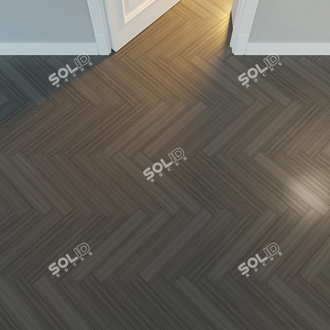 Natural Wood Parquet Flooring 3D model image 1