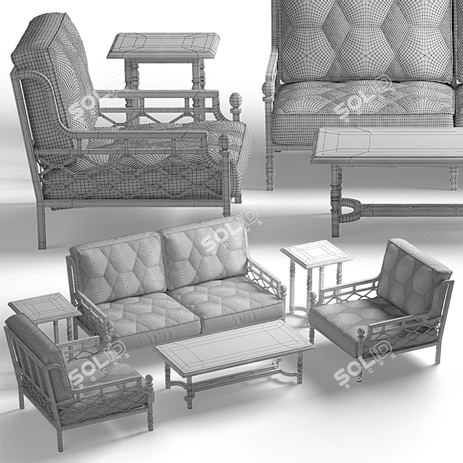 Essence Oasis Patio Set 3D model image 3