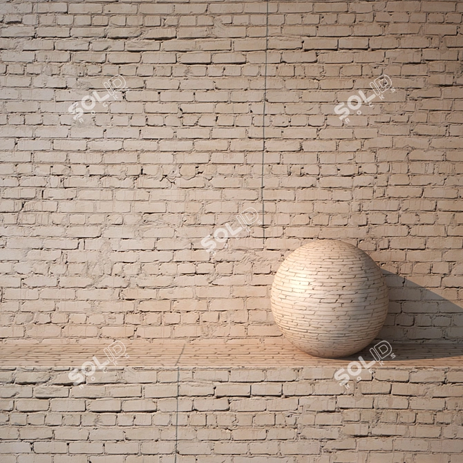 Seamless Brick Texture 3D model image 1